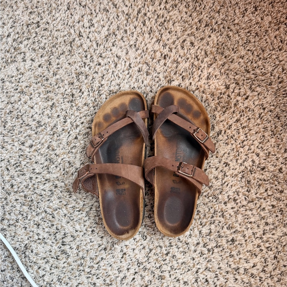 Mayari style Birkenstock Double-Strap Cork Footbed Sandals
